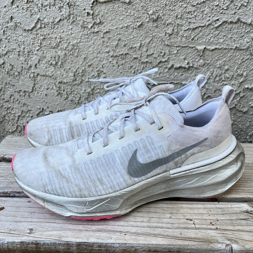 Nike Shoes Men Size 15 ZoomX Invincible Run Flyknit 3 Silver White DX5050-100 - Picture 5 of 11
